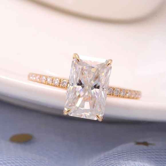 Jewelry - 🌷Offers welcome! 🌷3 Carat Radiant Diamond & Hidden Halo Pave Ring